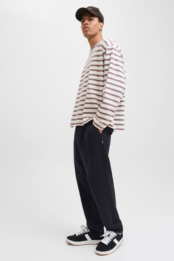 Jack & Jones Cal&ccedil;a relaxed com cord&atilde;o preto