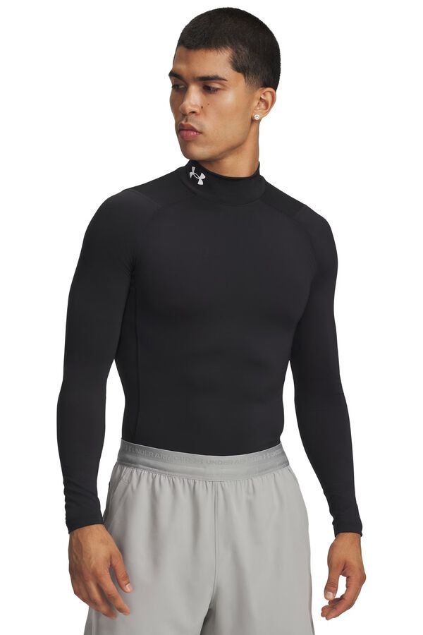 Under Armour T-shirt de manga comprida de compress&atilde;o preto