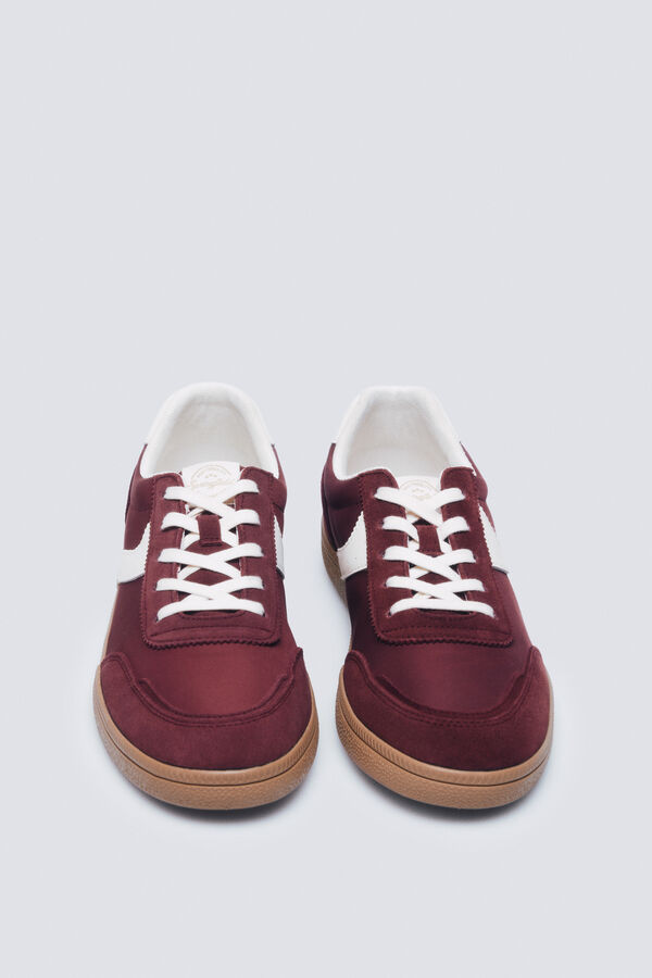 Springfield Zapatilla estilo retro burdeos