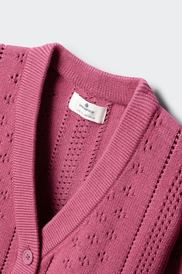Springfield Kids Kardigan za devojčice od pletiva Ljubičasta
