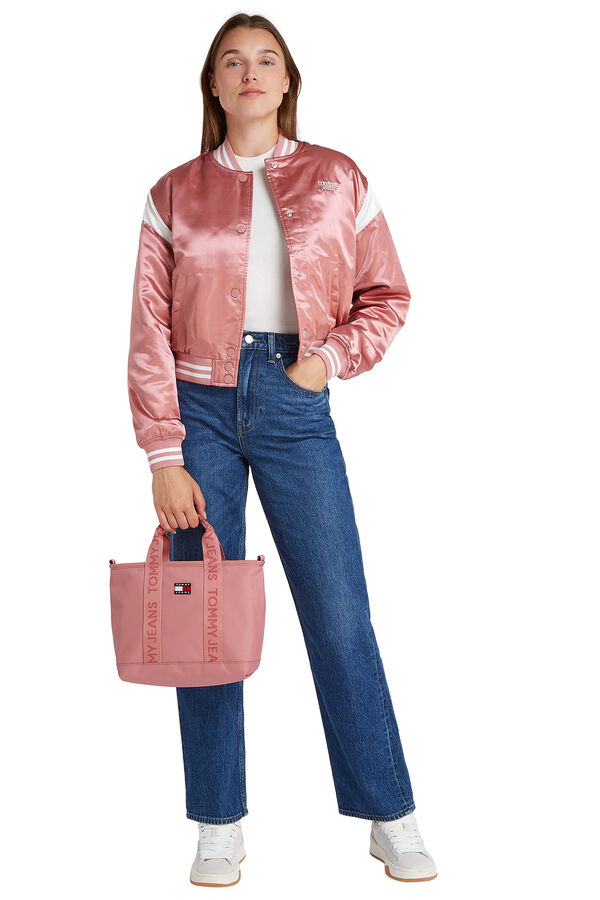 Tommy Jeans mini bolsa tote feminina rosa da Tommy Jeans. rosa