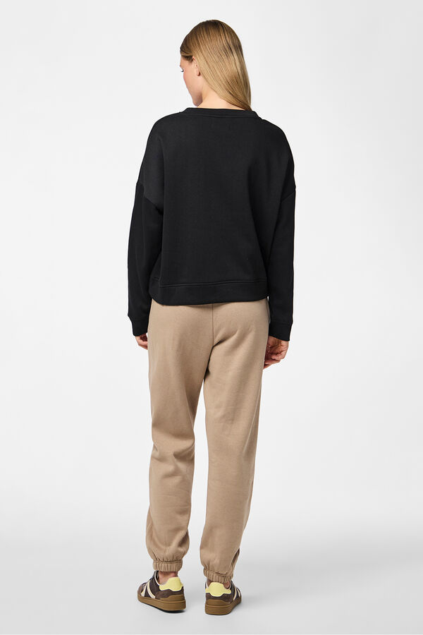 Pieces Sudadera basica negro