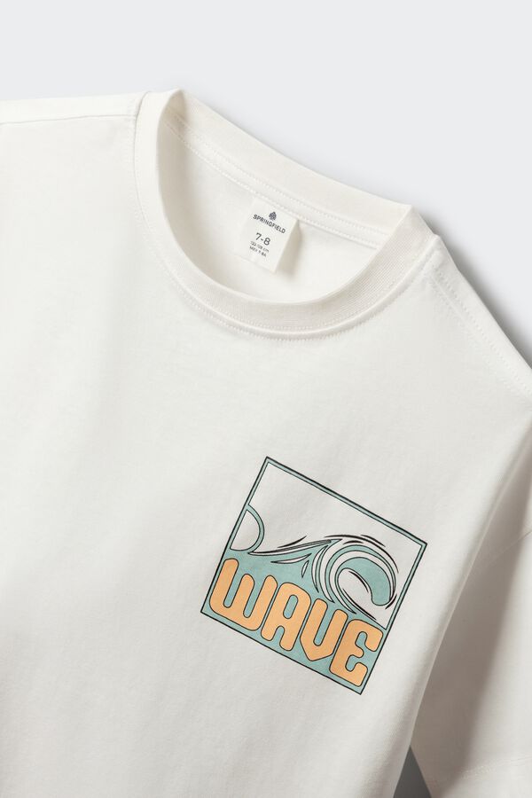 Springfield Kids Majica kratkih rukava "Endless Summer" za dečake Bež