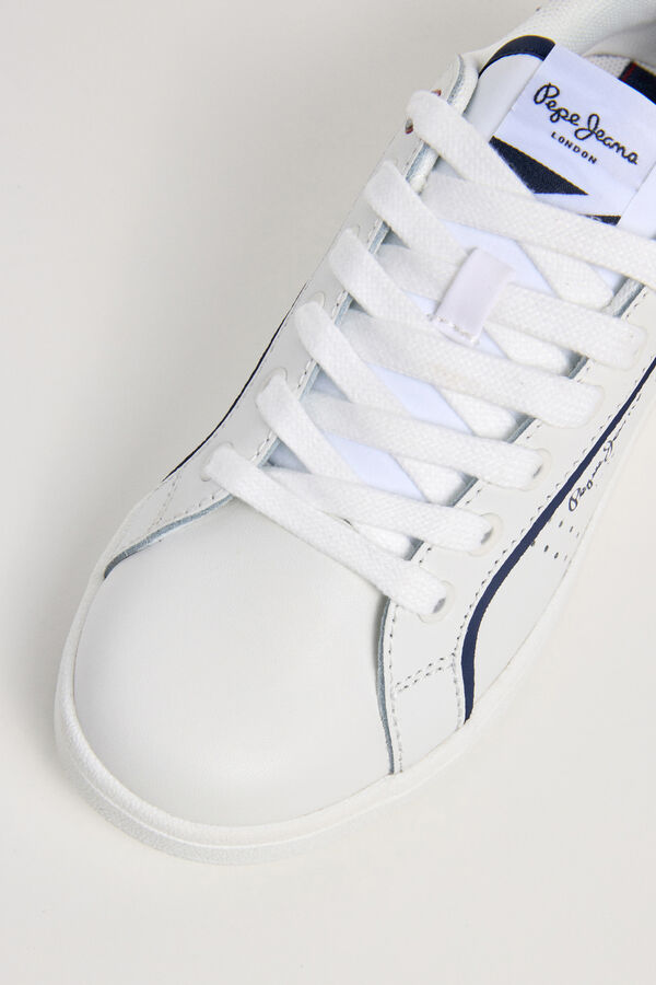 Pepe Jeans Zapatilla estilo tenis logo blanco