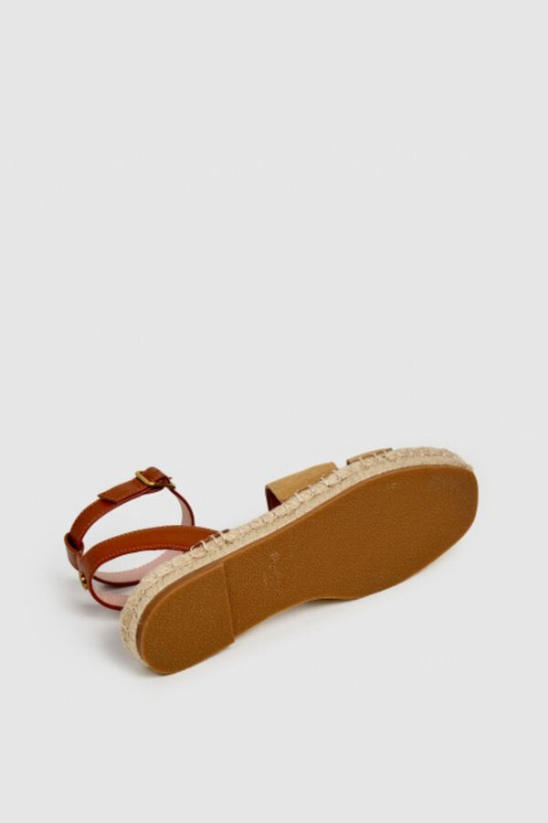Pepe Jeans Sandalias planas en ante beige