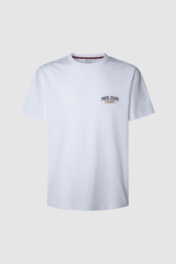 Pepe Jeans Camiseta Logo Estampado Fit Regular blanco