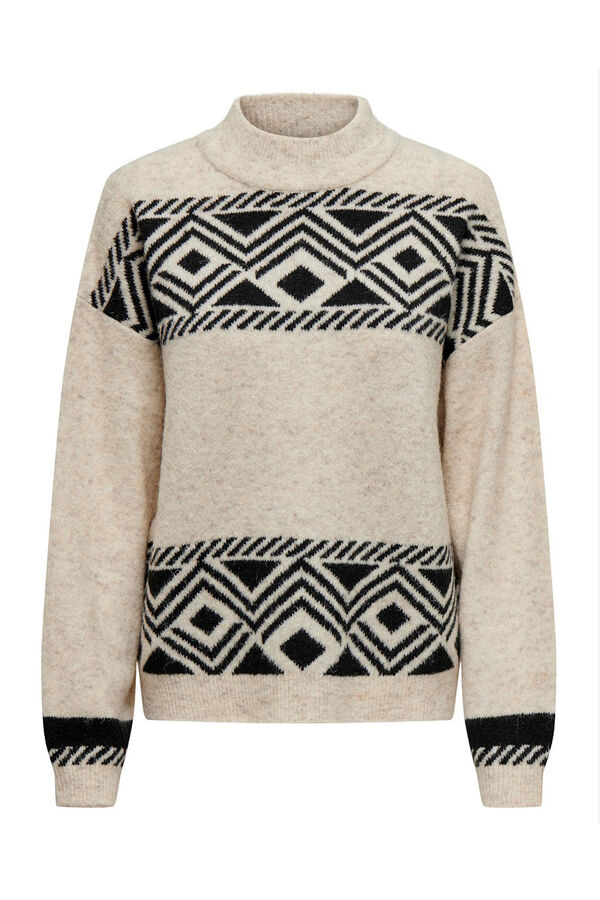 Only Detalhe da borda de Camisola cinzento