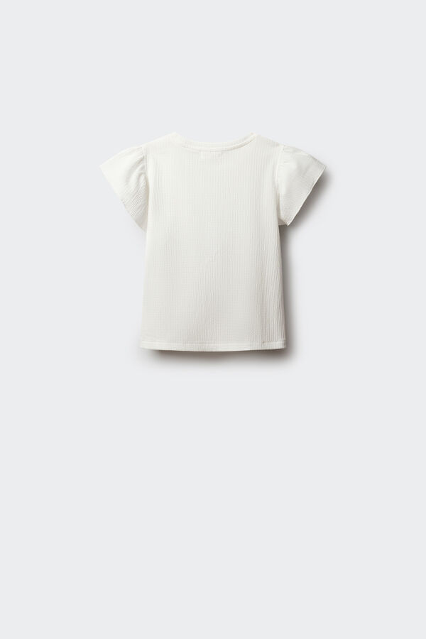 Springfield Kids Majica kratkih rukava sa karnerima za devojčice Bela