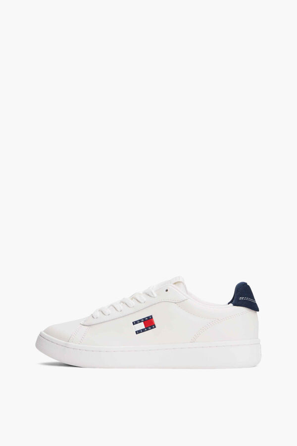 Tommy Jeans Zapatillas Tommy Jeans blancas con logo bandera blanco