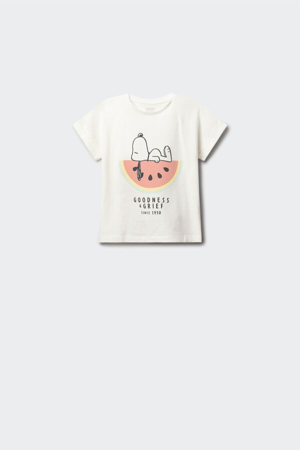 Springfield Kids Majica kratkih rukava "Snoopy" za devojčice Bež