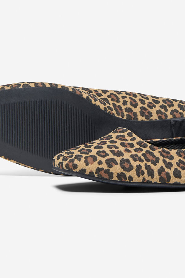 Only Bailarina plana punta cuadrada estampado