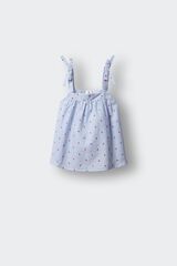 Springfield Kids Bluza bez rukava sa dezenom jagoda za devojčice Plava