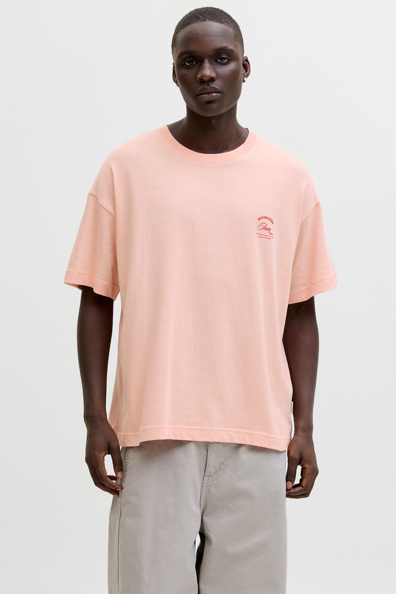 Jack & Jones T-shirt loose em algod&atilde;o