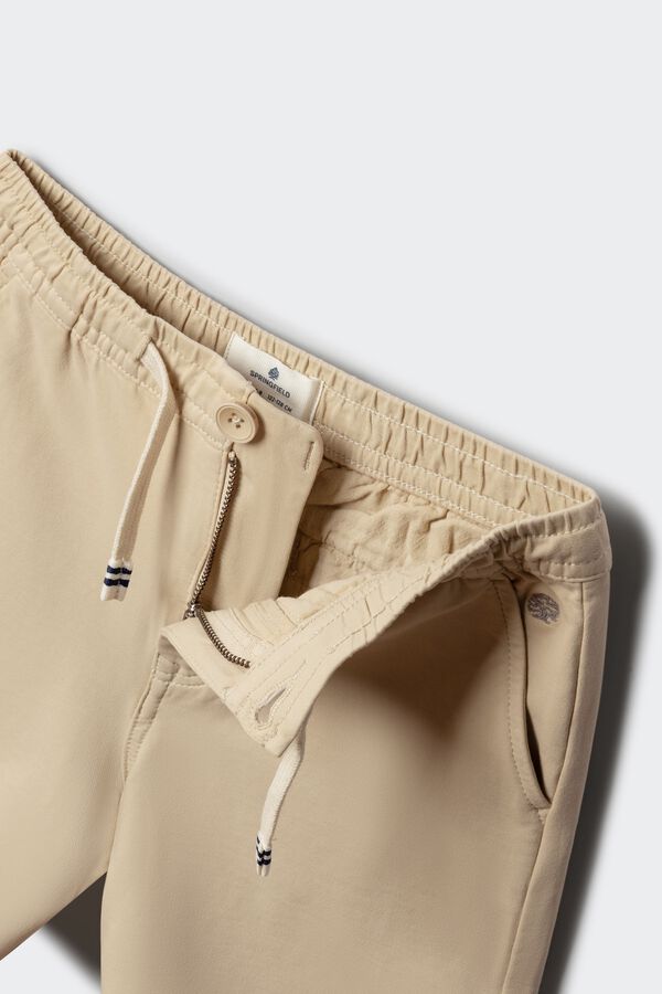 Springfield Kids Dečije chino bermude od pletenine Bež