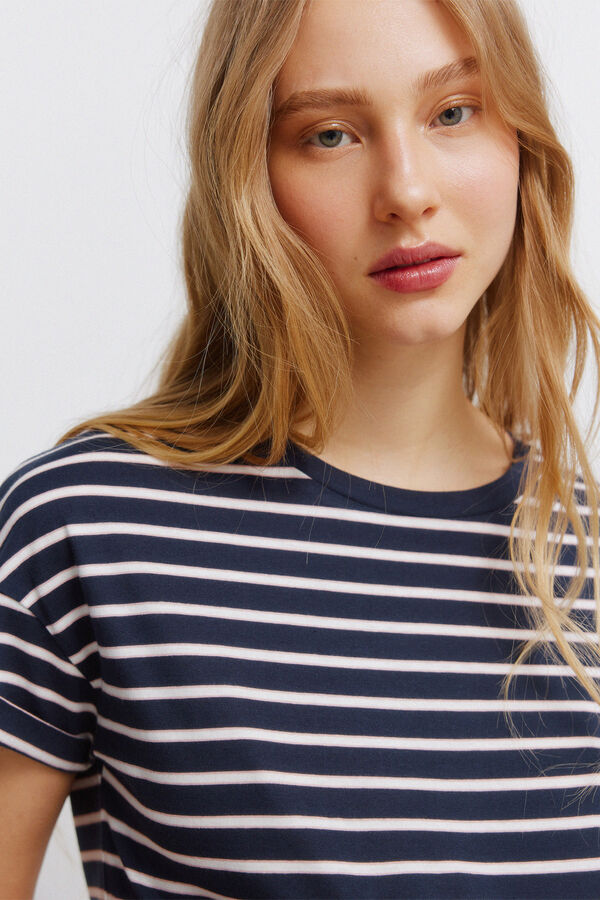 Springfield Striped short sleeve T-shirt blue