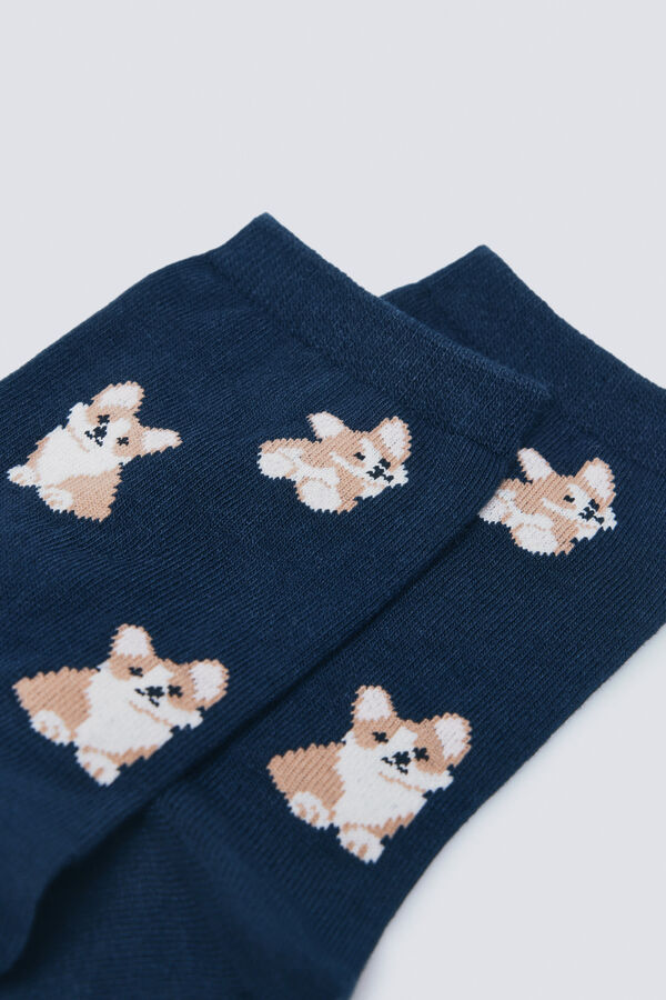 Springfield Duge čarape sa zečevima Plava