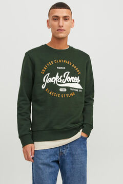 Springfield Sweatshirt de gola redonda print texto verde