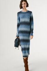 Pepe Jeans Vestido Largo Con Efecto Degradado azul