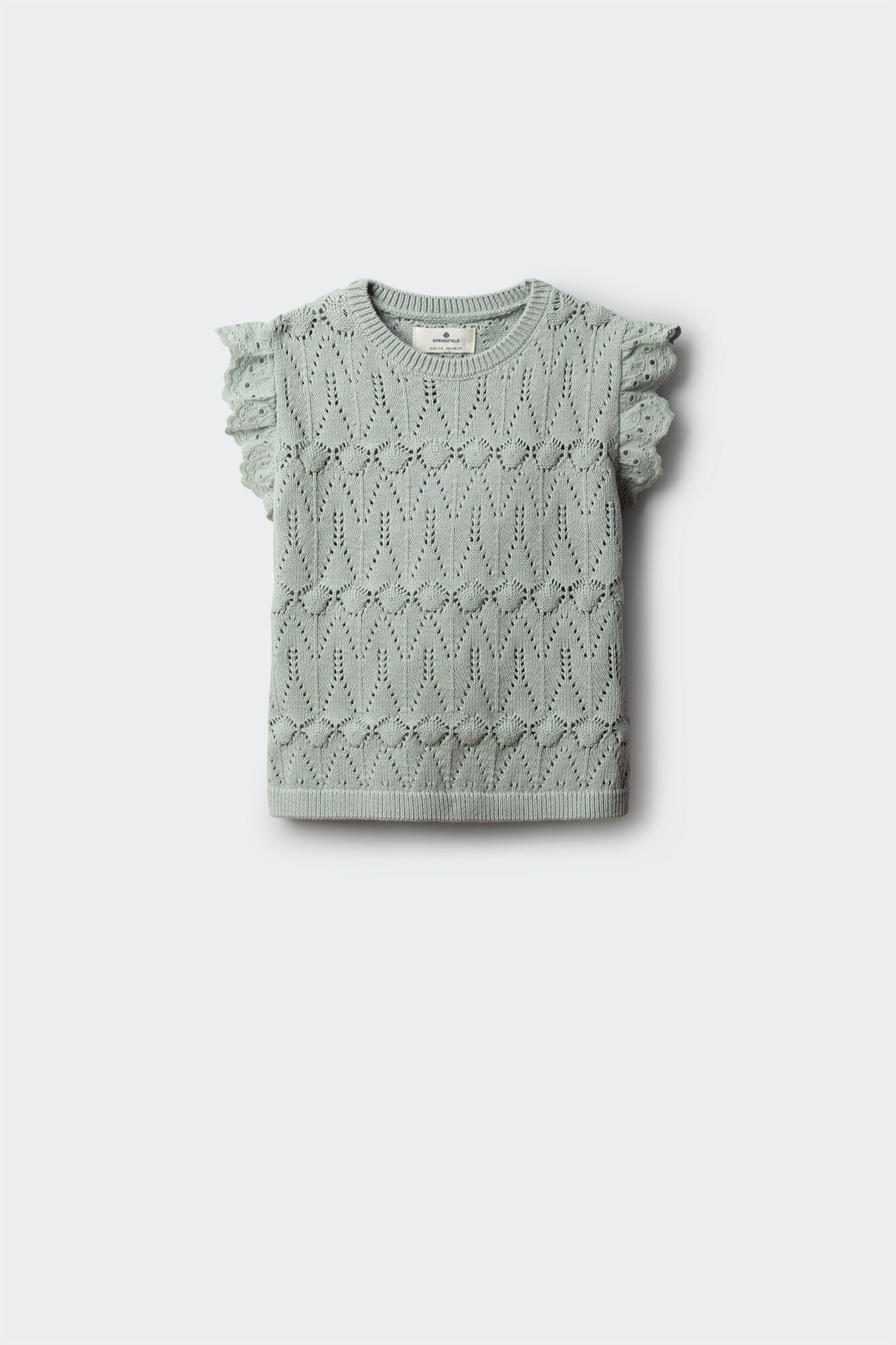 Springfield Kids Pleteni top sa karnerima za devojčice