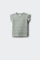 Springfield Kids Pleteni top sa karnerima za devojčice Zelena