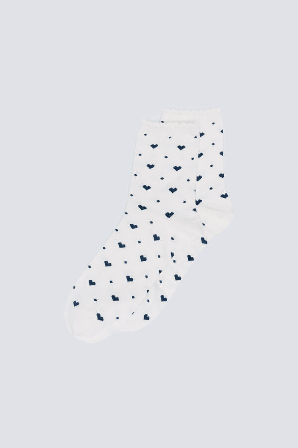 Springfield Duge čarape sa srcima Braon