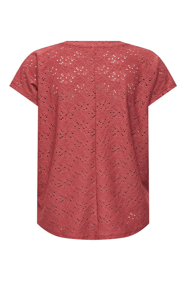 Only T-shirt regular fit manga curta vermelho