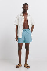 Springfield Kupaći kostim sa printom ribe Plava