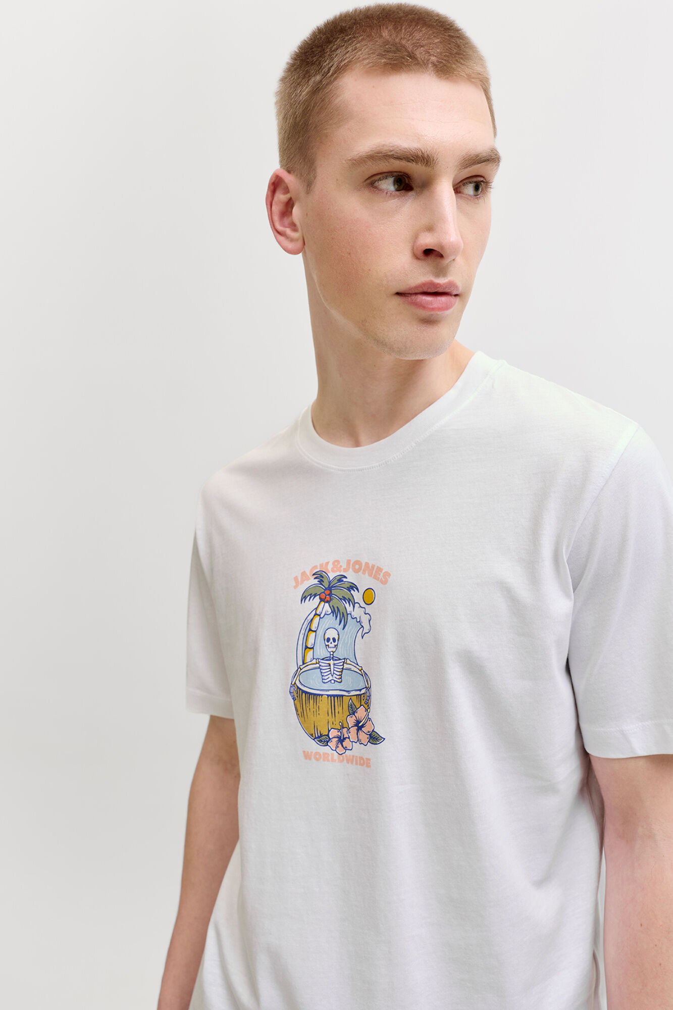 Jack & Jones T-shirt estampada em algod&atilde;o