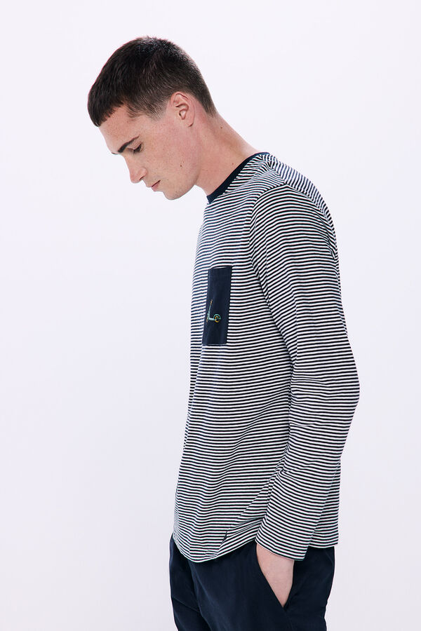 Springfield Pijama largo punto algod&oacute;n patinete azul