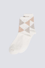 Springfield Duge čarape sa rombovima Braon