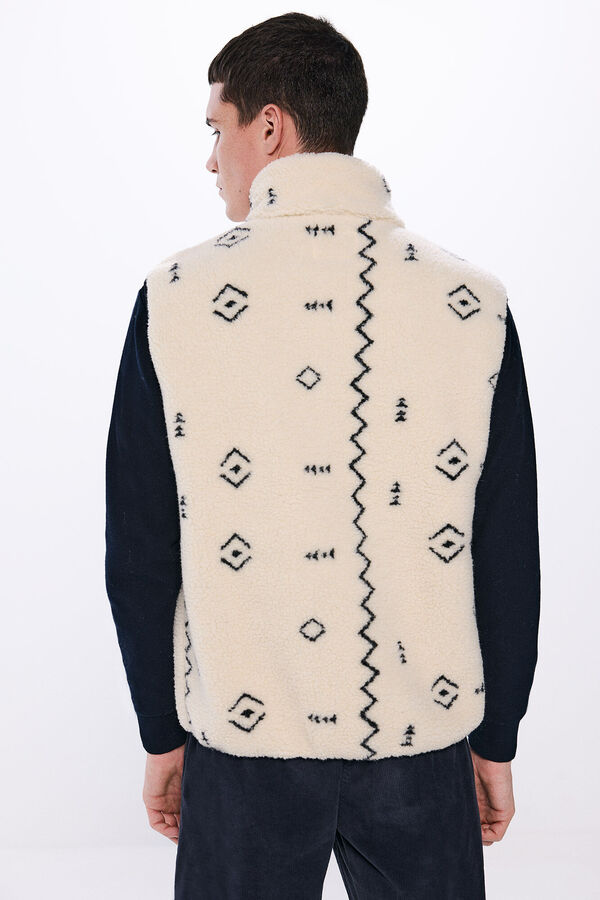 Springfield Chaleco borrego jacquard beige