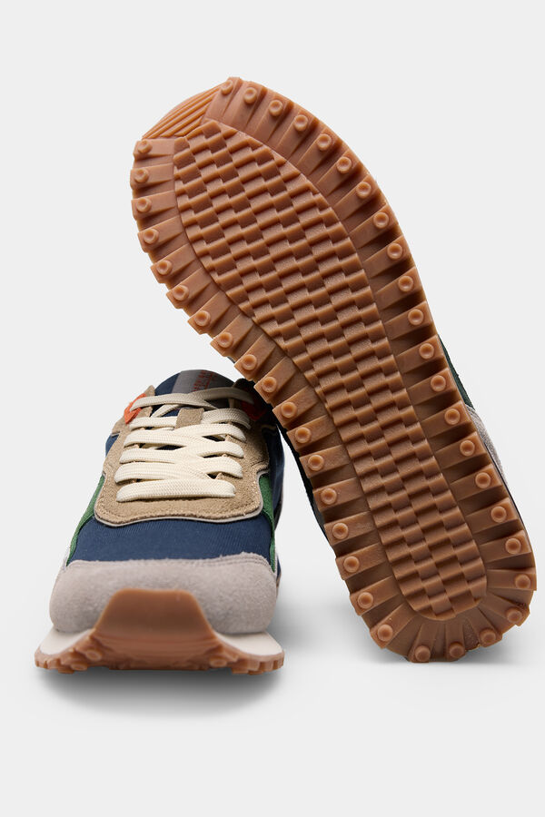 Springfield mehrfarbig Sneaker aus Leder Grau