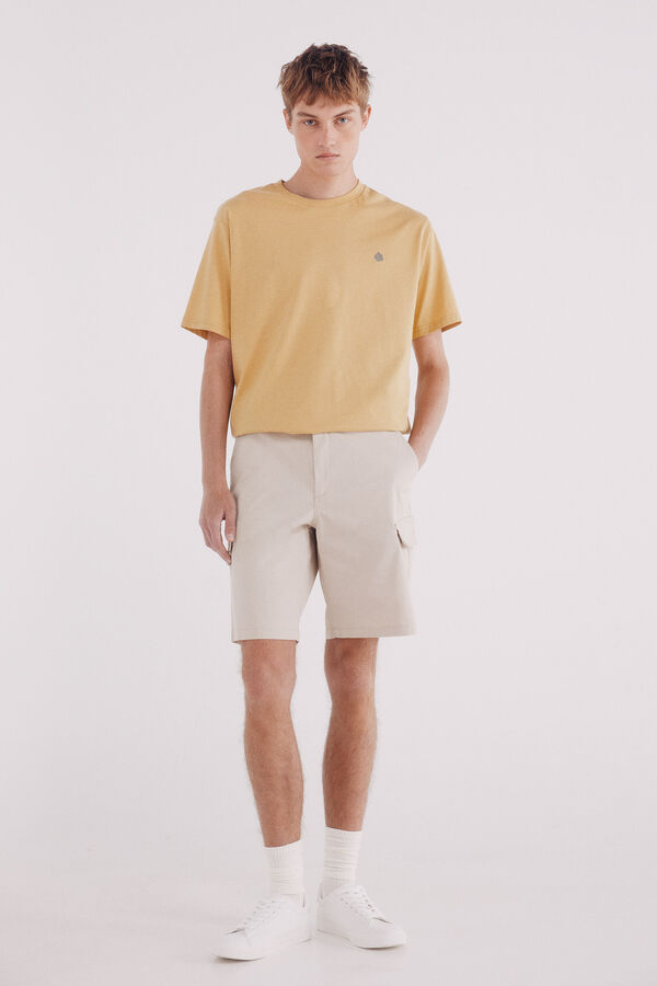 Springfield Camiseta b&aacute;sica cuello redondo amarillo