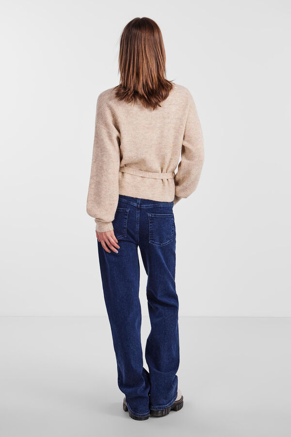 Pieces Camisola de l&atilde; bege