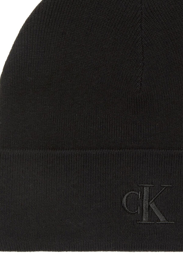 Calvin Klein Gorro De Punto Ck negro