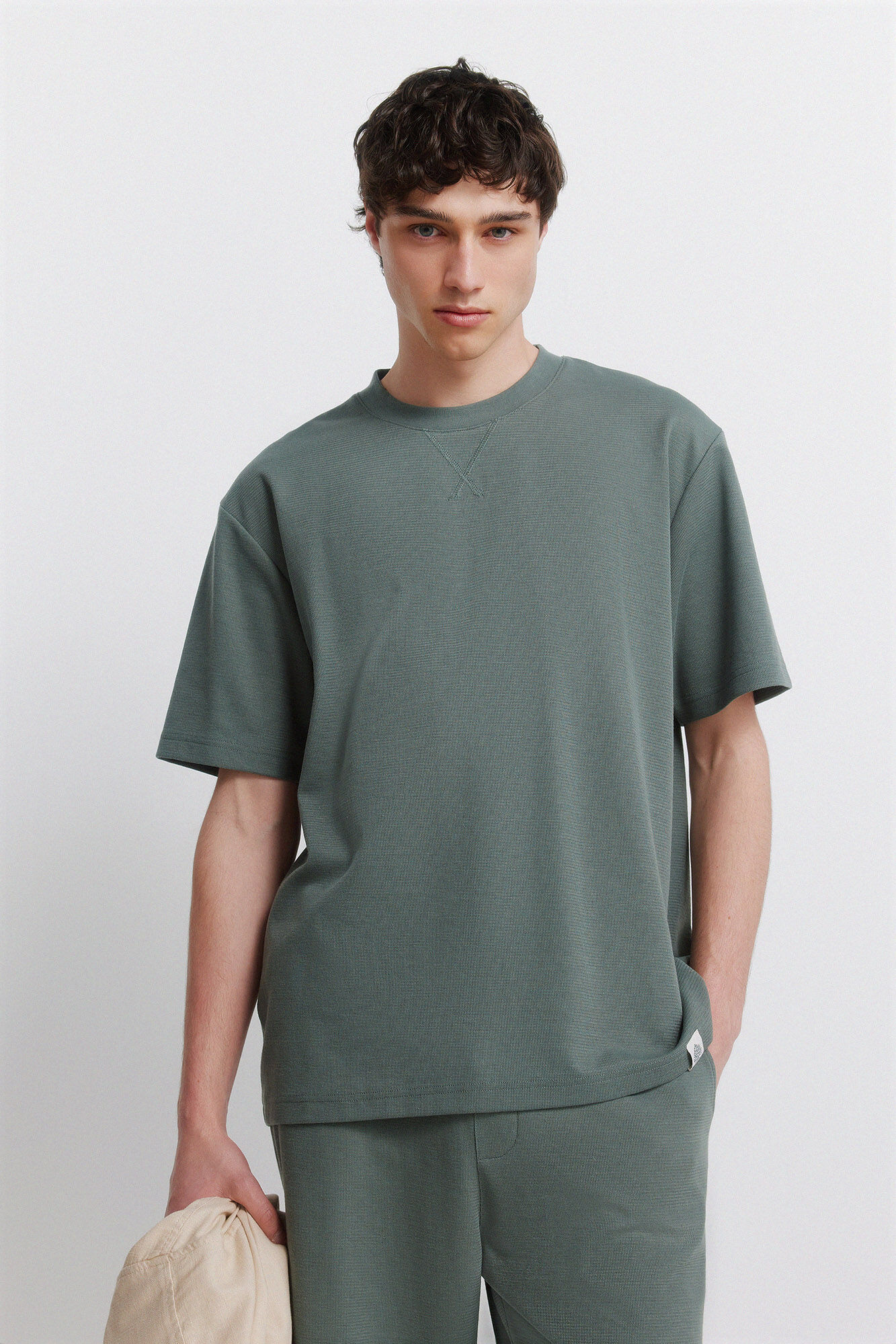 Springfield Majica sa vafl teksturom