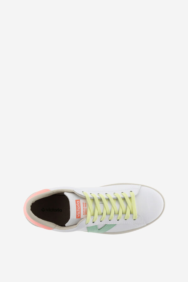 Victoria Victoria Berlin Leder -Sneaker mit fluoreszierenden Details Rot