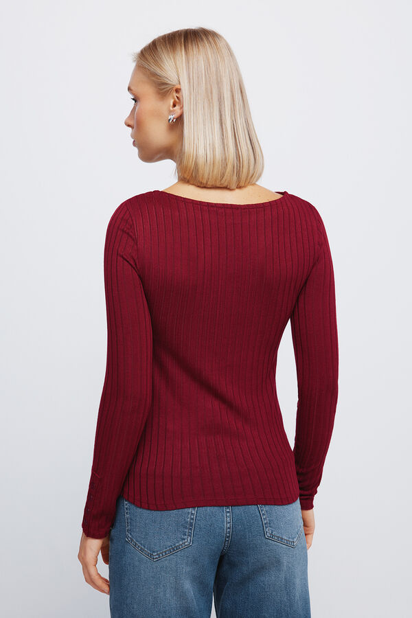 Springfield Rebrasta majica sa čamcem majica Bordo