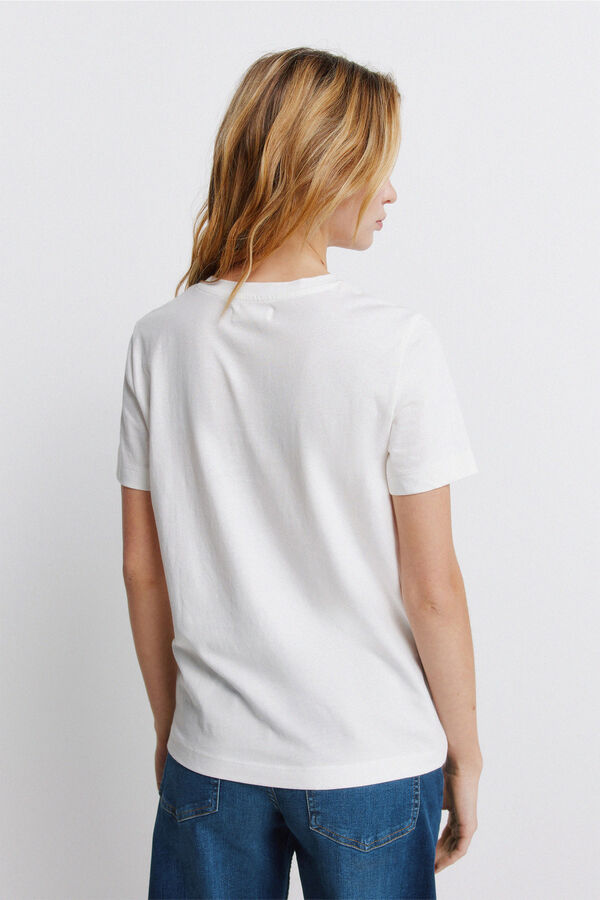 Springfield Osnovna majica sa kratkim rukavima Bela