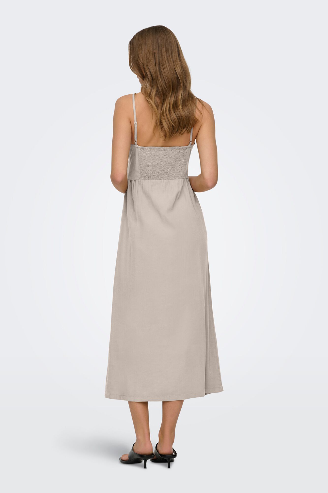 Only Vestido comprido abotoado