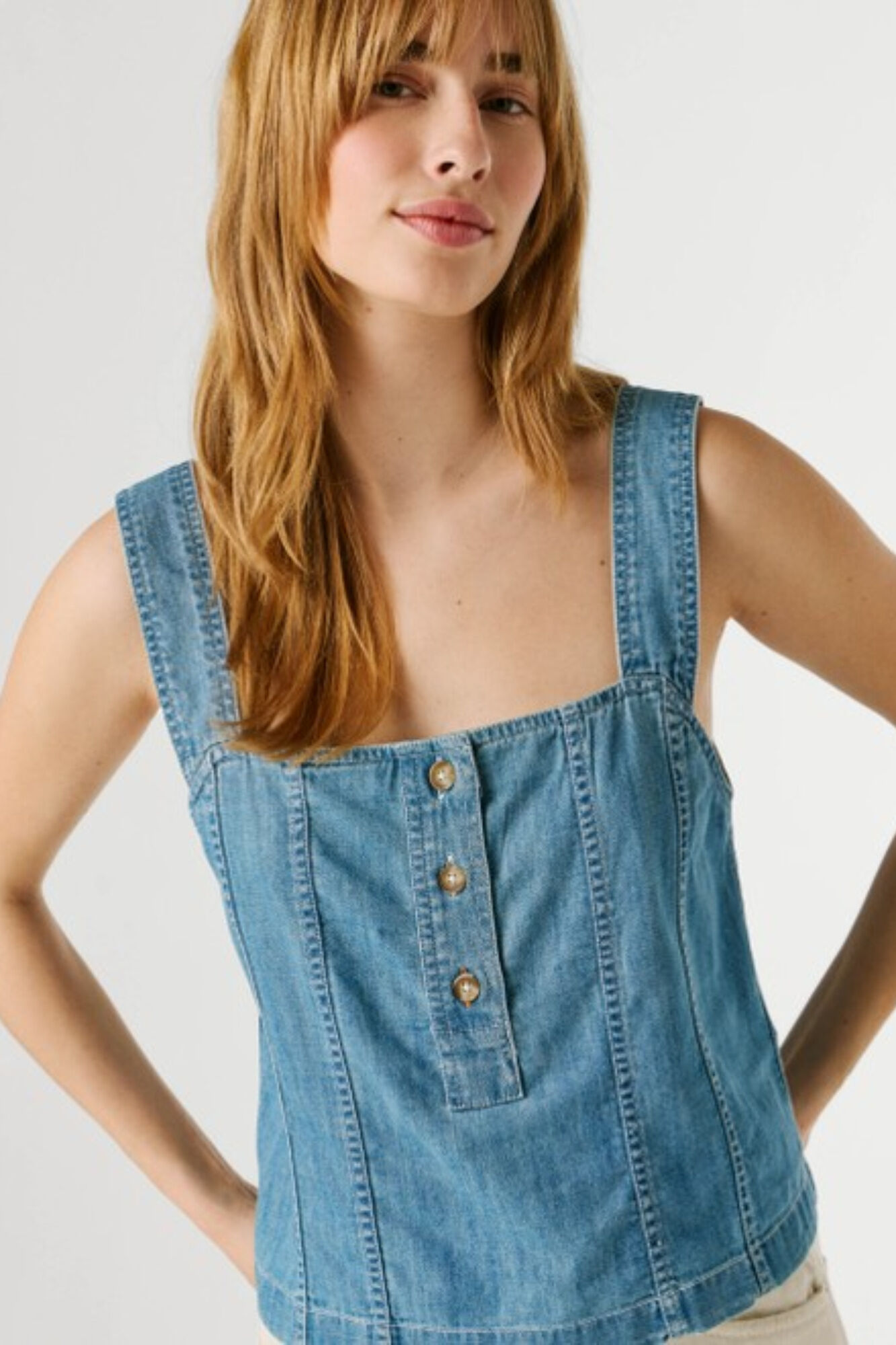 Pepe Jeans Colete leve em denim