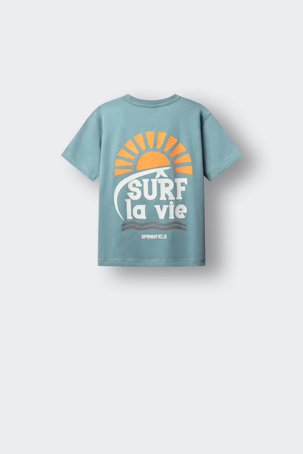 Springfield Kids "Surf la vie" short sleeve T-shirt blue