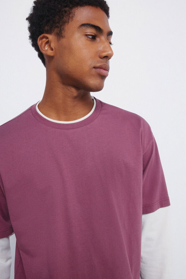 Springfield Majica sa duplim dugi rukav Bordo