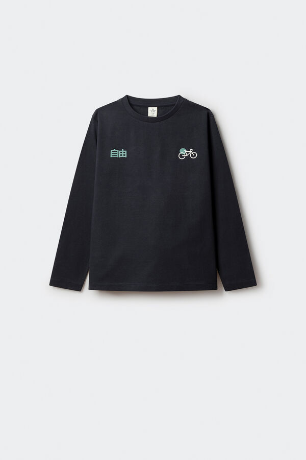 Springfield Kids Japan bike long sleeve shirt for boys blue