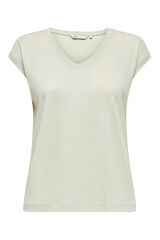 Only Camiseta manga corta de lurex kaki