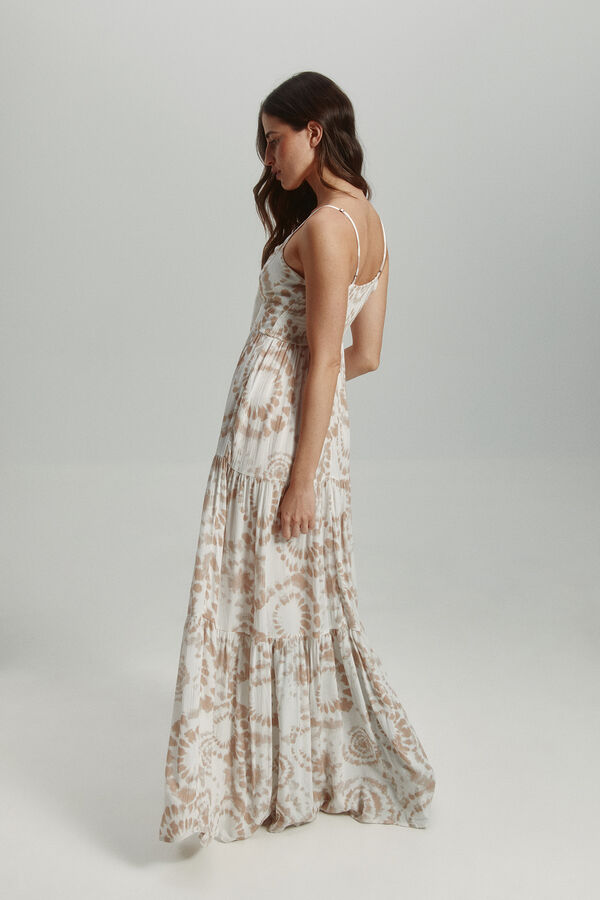 Only Vestido largo tirantes tostado