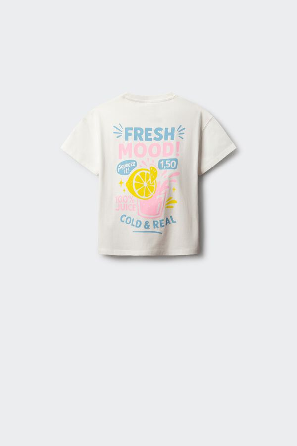 Springfield Kids Camiseta manga corta limonada ni&ntilde;a marfil