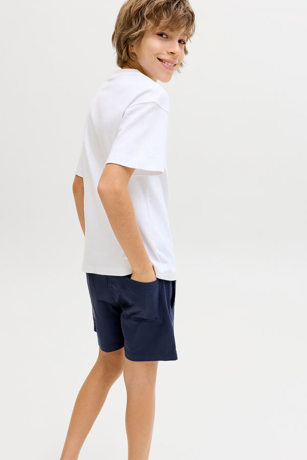 Jack & Jones Junior Ba&ntilde;ador regular logo azul