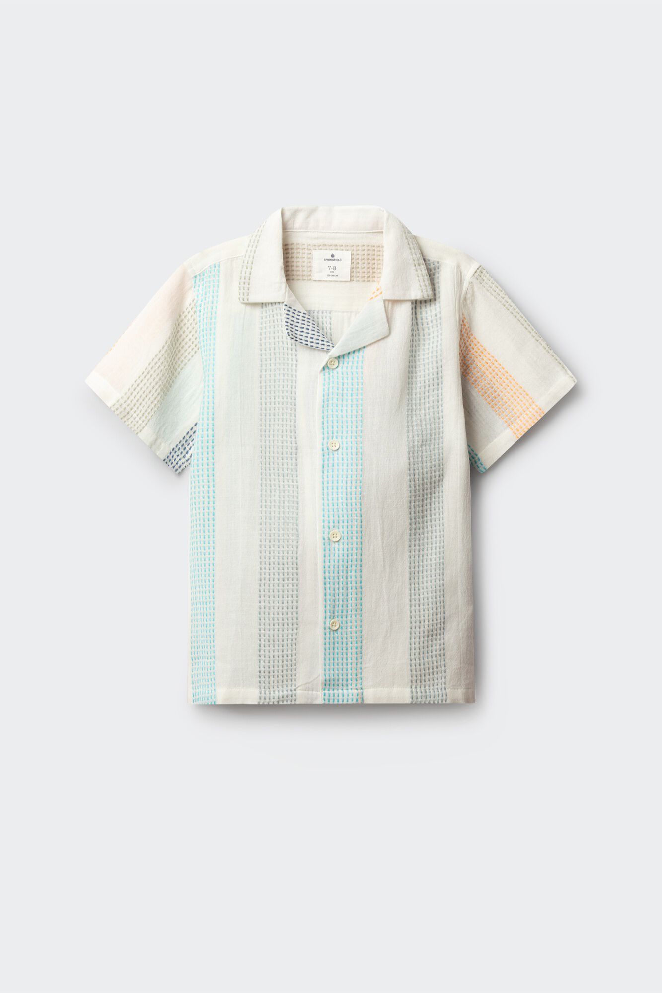 Springfield Kids Camisa manga corta bordado rayas ni&ntilde;o