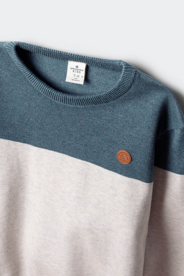 Springfield Kids Children's Color Block Sweater Siva